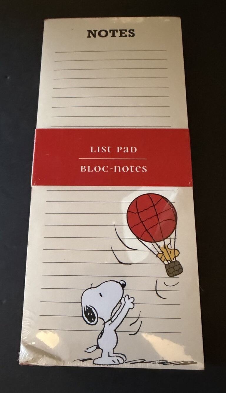 Graphique Snoopy & Woodstock Lined Note Pad 4x9in-100 Sheets~NEW! Fast Shipping!